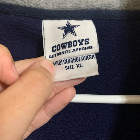 Official DALLAS COWBOYS Authentic Apparel Sz. XL Quarter-Zip Fleece Pullover - Picture 3 of 4